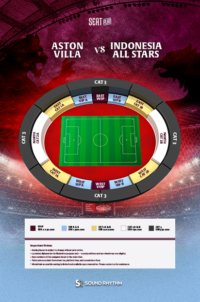 Seat plan and ticket categories for the match